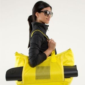 Rare Lululemon Sand To Savasana Duffel Yoga Bag Yellow